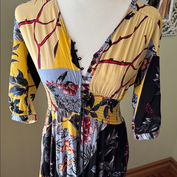 Jaase Vibrant Floral Patchwork Maxi Dress - Picture 6 of 7